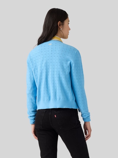 Levi's® Regular Fit Strickjacke aus Baumwoll-Mix Eisblau 5
