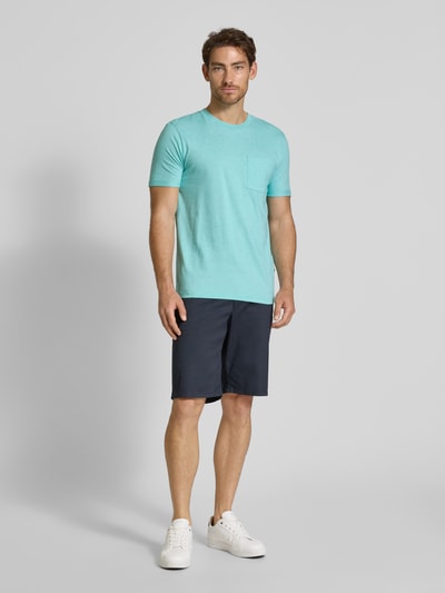 Tom Tailor Denim T-shirt o kroju regular fit z czystej bawełny Zielony melanż 1