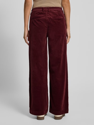 FREE/QUENT Corduroy broek met wijde pijpen, model 'Cordy' Bordeaux - 5