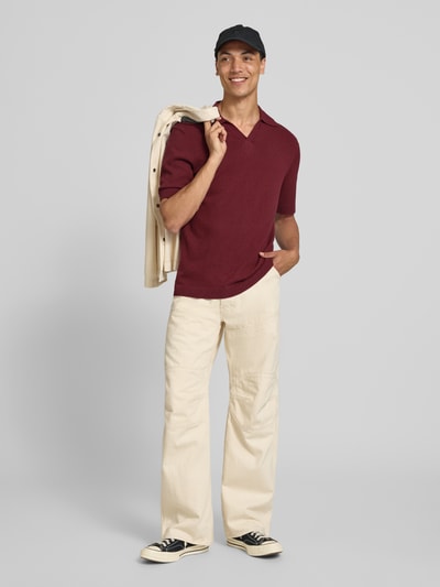 Marc O'Polo DENIM Koszulka polo o kroju regular fit z mieszanki bawełny Bordowy 1