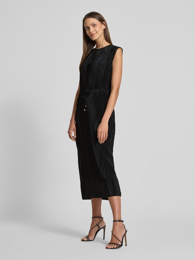 s.Oliver RED LABEL Relaxed Fit Plisseekleid mit Kordelzug BLACK 1