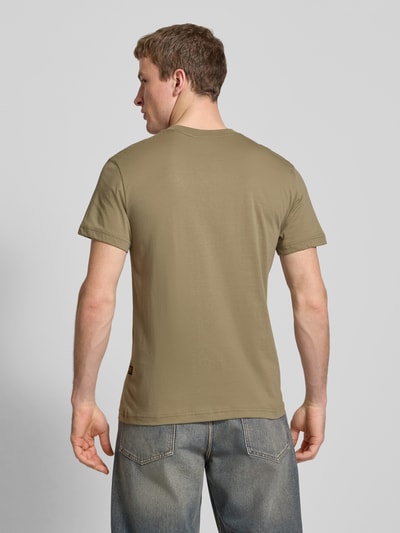 G-Star Raw T-Shirt mit Label-Print Oliv 5