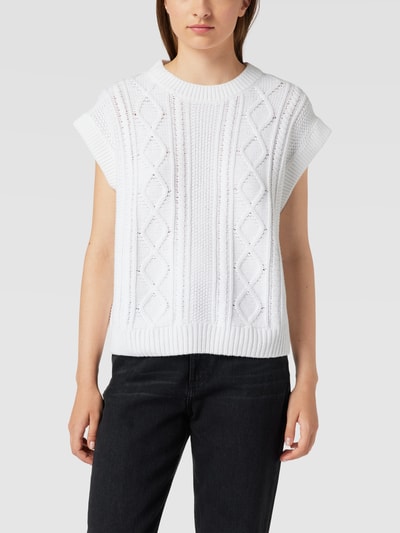 Gina Tricot Gebreide pullover in mouwloos design, model 'Wilma' Wit - 4