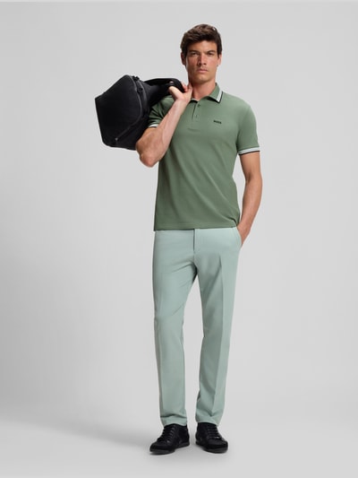 BOSS Green Regular fit Poloshirt van puur katoen model 'PADDY' Olijfgroen - 1