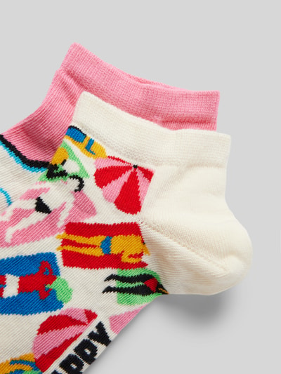 Happy Socks Socken mit Label-Print im 2er-Pack Pink 2