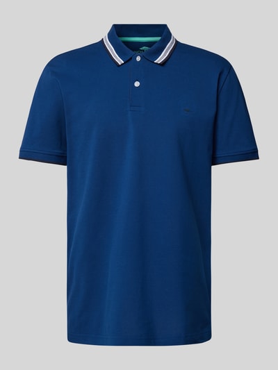 Fynch-Hatton Regular Fit Poloshirt mit Kontraststreifen Dunkelblau 2
