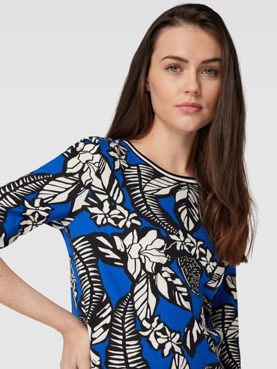 Marc Cain T-shirt met all-over print Koningsblauw - 3