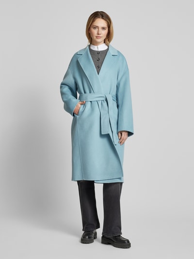 Calvin Klein Womenswear Wollmantel mit Bindegürtel Aqua 4