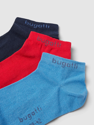 bugatti Sneakersocken mit Label-Detail im 3er-Pack Rot 2