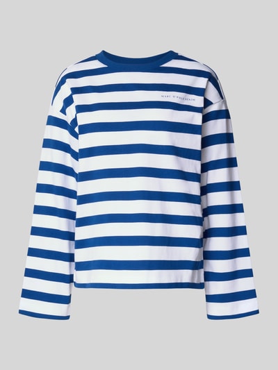 Marc O'Polo Denim Longsleeve met ronde hals Koningsblauw - 2