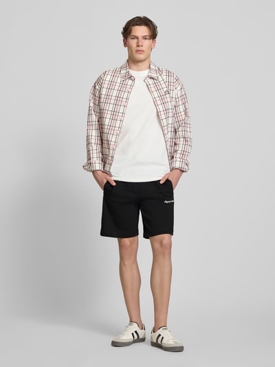 JACK & JONES Sweatshorts mit Label-Stitching Modell 'KARL' Black 1
