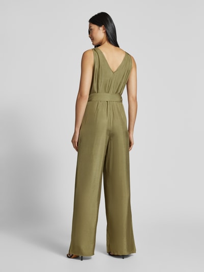 Ivy Oak Jumpsuit mit Bindegürtel Modell 'PATRICIA' Oliv 5