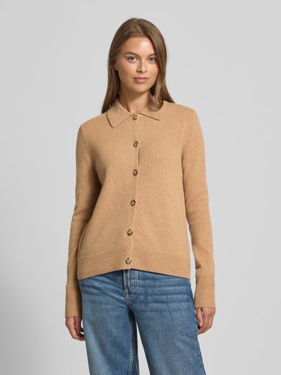 Christian Berg Woman Strickjacke mit Umlegekragen und Knopfleiste Camel 4