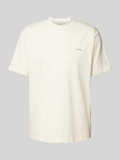 WOODBIRD Oversized T-Shirt mit Label-Print Offwhite 2