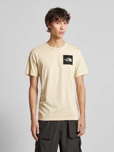 The North Face T-Shirt mit Label-Print Beige 4