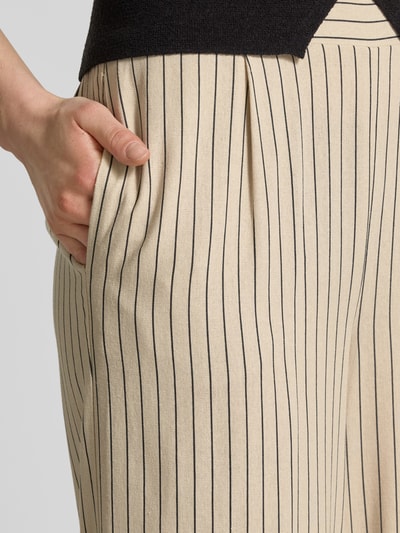 Vero Moda Loose fit culotte van een mix van viscose en linnen, model 'MYMILO' Zand - 3