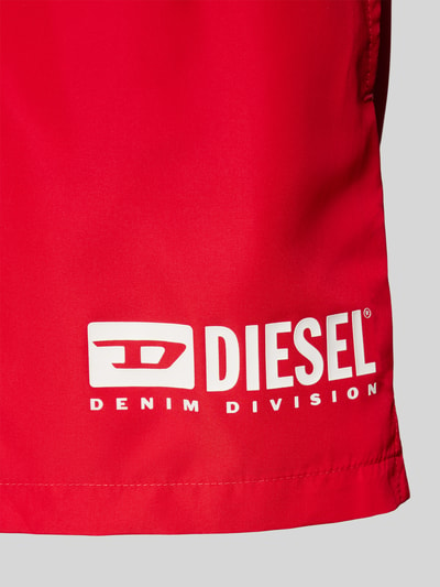 Diesel Badehose mit Label-Print Modell 'KEN' Rot 2