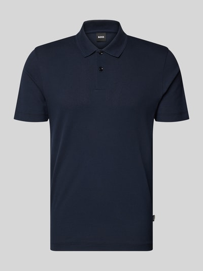 Produktfoto, Regular Fit Poloshirt aus Baumwoll-Mix Modell 'PARLAY 240' von BOSS, efekt: jednolity kolor, krój: krój regular fit, naszywka z logo, kołnierzyk polo, dekolt w serek, zapięcie na 2 guziki, rękaw: krótki rękaw, materiał: mieszanka bawełny