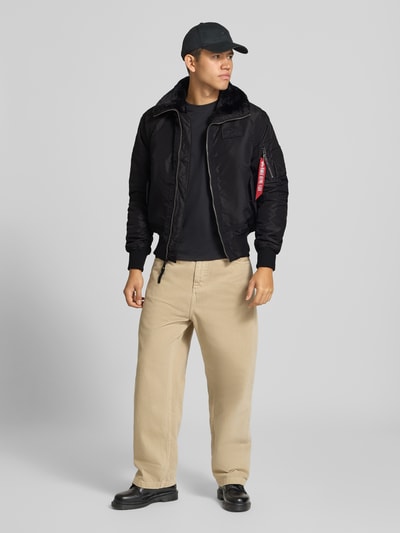 Alpha Industries Bomberjacke mit Label-Patch und Kentkragen Black 1