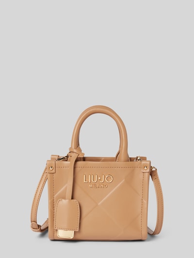 Liu Jo White Handtasche mit Label-Applikation Modell 'RIDHI' Camel 2