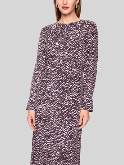 Marc Cain Getailleerde maxi-jurk van viscosemix Bordeaux - 1