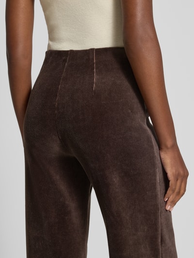 Raffaello Rossi Spodnie sztruksowe z szeroką nogawką model ‘ELAINE’ Średniobrązowy 3