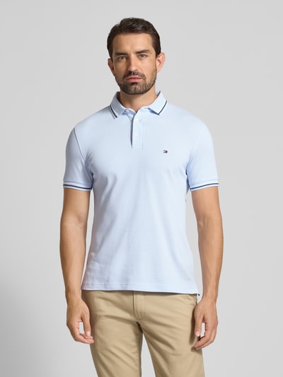 Tommy Hilfiger Regular fit poloshirt van katoenmix Bleu - 4