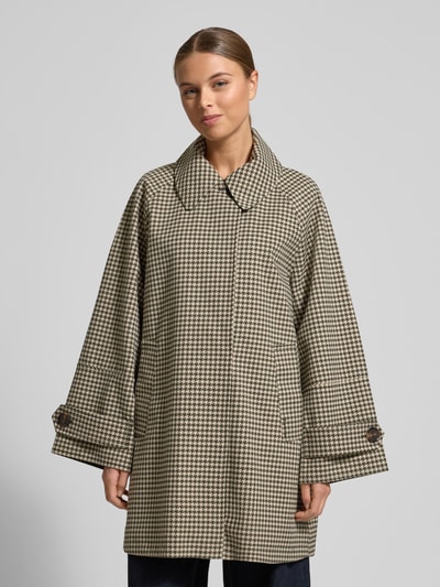 Barbour Relaxed Fit Kurzmantel mit Vichy-Muster Modell 'KENNEDY' Oliv 4