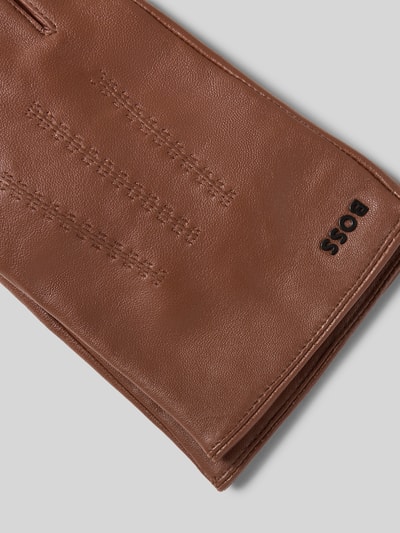 BOSS Rękawiczki ze skóry jagnięcej naturalnej Koniakowy 2