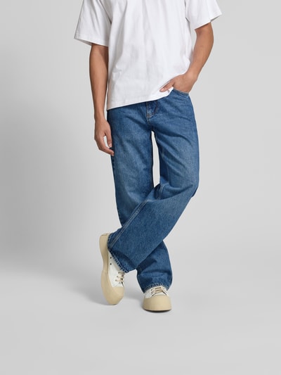 ISNURH Flared Fit Jeans aus reiner Baumwolle Jeansblau 4