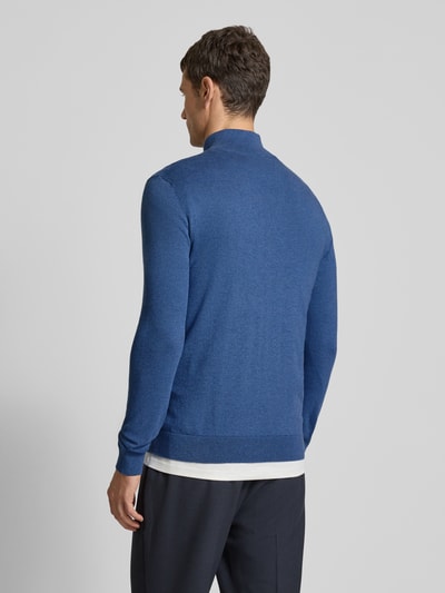 SELECTED HOMME Strickpullover mit gerippten Abschlüssen Modell 'BERG' Hellblau Melange 5