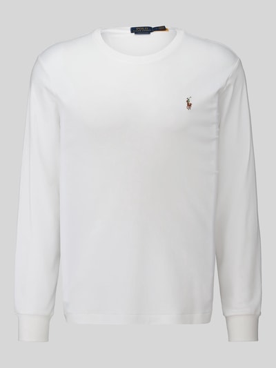 Polo Ralph Lauren Regular Fit Langarmshirt aus reiner Baumwolle Modell 'PIMA' Weiss 2