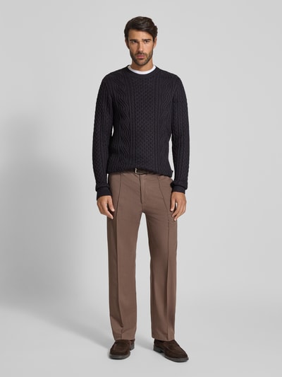 Jack & Jones Premium Strickpullover mit gerippten Abschlüssen Modell 'BLUSEAN' Marine 1