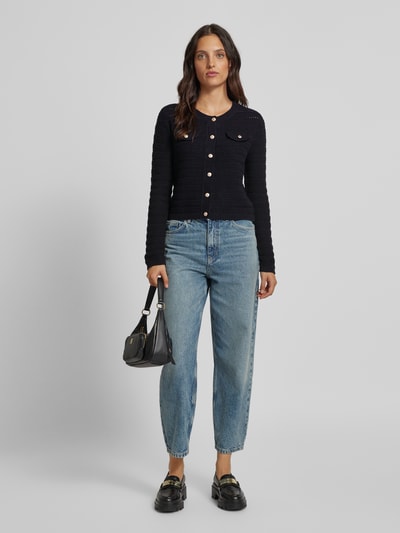 Vero Moda Regular fit gebreid jack met gestileerde borstzakken, model 'VIOLETTA' Zwart - 1