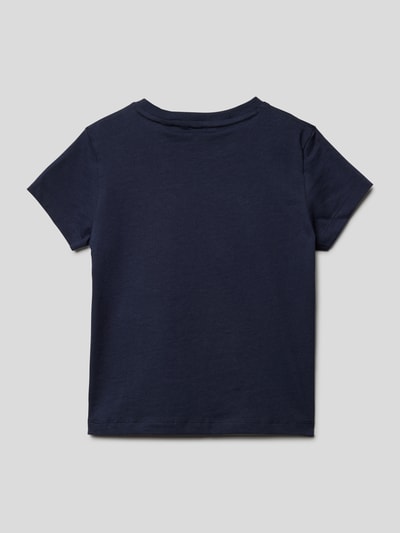 Gant T-Shirt mit Label-Stitching Marine 3