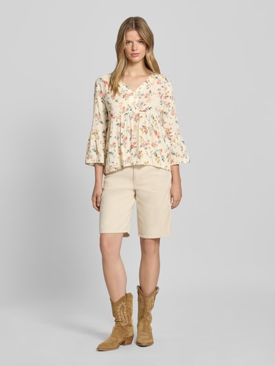 Only Regular fit blousetop van pure viscose, model 'ELIZA' Ecru - 1