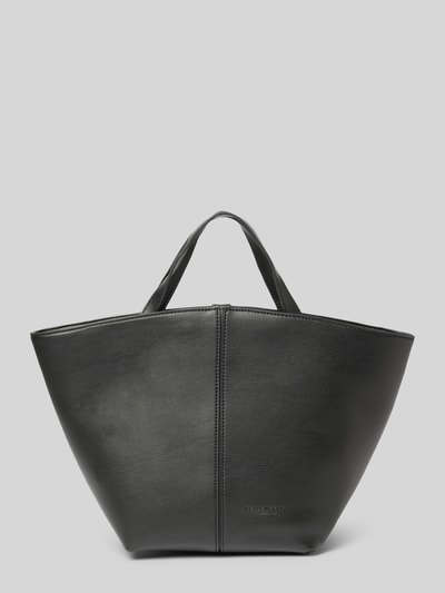 Seidenfelt Handtas met ketting, model 'LAINIO' Zwart - 4