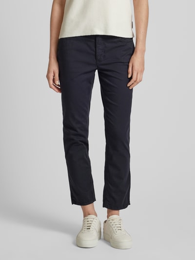 MAC Slim Fit Jeans in unifarbenem Design Modell 'MELANIE' Dunkelblau 4