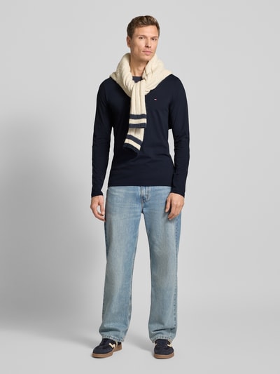 Tommy Hilfiger Slim Fit Langarmshirt aus Baumwoll-Mix Marine 1