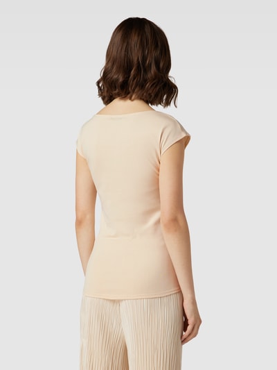 Marc Cain T-Shirt mit U-Boot-Ausschnitt Offwhite 5