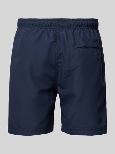 Shiwi Regular fit zwembroek met labelpatch, model 'Mike' Donkerblauw - 3