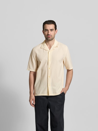 Officine Générale Regular Fit Freizeithemd aus Lyocell-Mix Offwhite 4