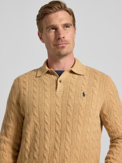 Polo Ralph Lauren Regular fit gebreide pullover van een mix van wol en kasjmier Camel - 3