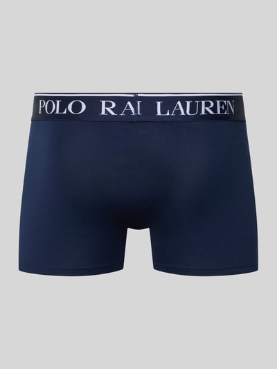 Produktfoto, granatowe Trunks aus Baumwoll-Mix mit Polo Bear od Polo Ralph Lauren Underwear, jednolity kolor, elastyczny pasek z logo
