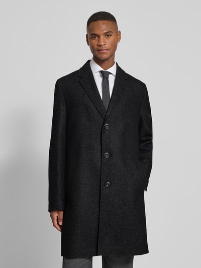 HUGO Regular Fit Mantel aus Woll-Mix Mosdell 'MALTE' Black 4