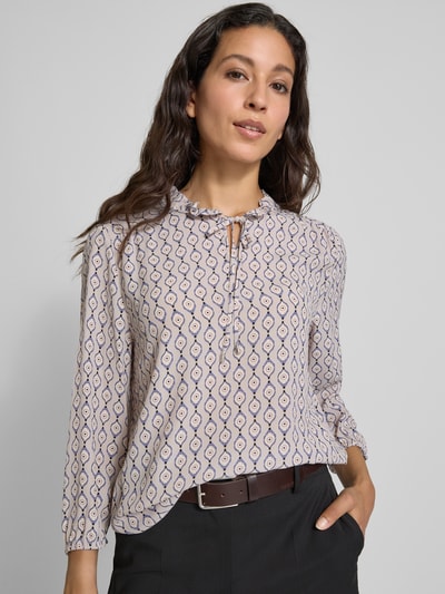 Marc Cain Blusenshirt mit Schlüsselloch-Ausschnitt Kitt 3