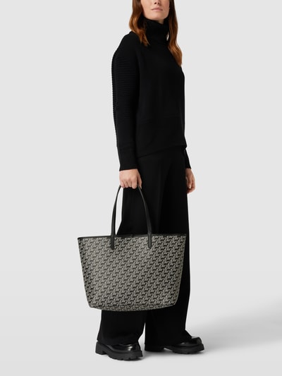 Lauren Ralph Lauren Shopper met all-over logo, model 'COLLINS' Zwart - 1