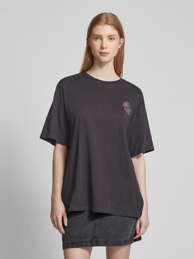 Only Oversized T-shirt met labelprint, model 'LIVA'  - 4