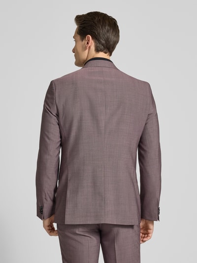 Męski model nosi Extra Slim Fit Anzugsakko aus Schurwoll-Mix Modell 'ARTI253X' von HUGO, kolor jednolity, krótka listwa guzikowa, krój extra slim fit, długie rękawy, rozcięcia boczne, kieszenie z patką, perspektywa: widok całej sylwetki od tyłu.