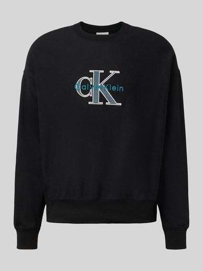 Calvin Klein Jeans Oversized Fit Sweatshirt mit Logo-Stitching Modell 'Premium' Black 2